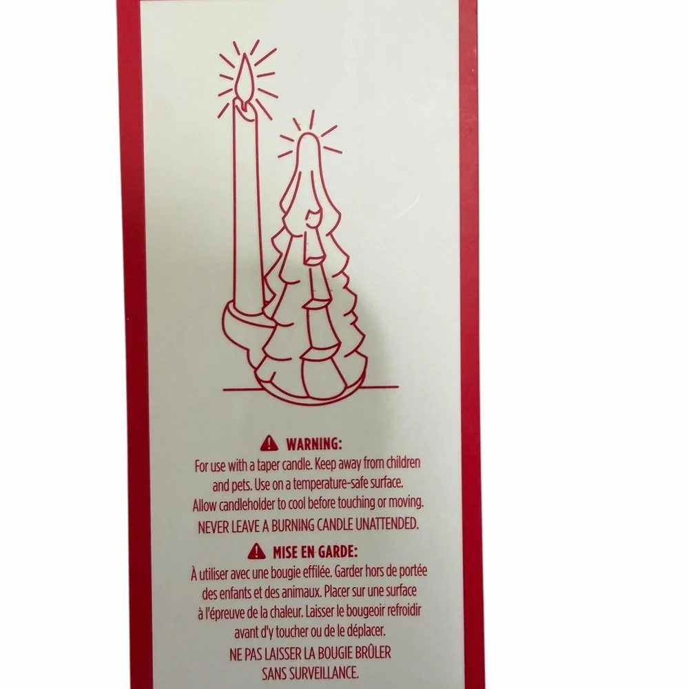 William Sonoma Glass Tree Taper Candle Holders